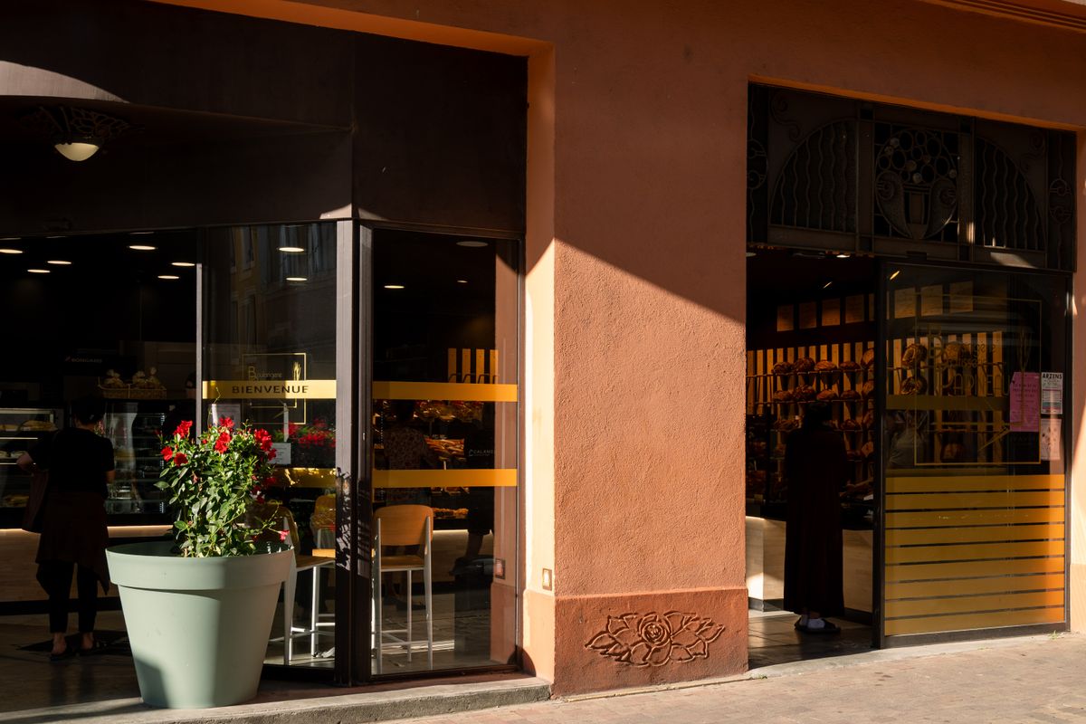 Devanture d'une boulangerie à Carcassonne